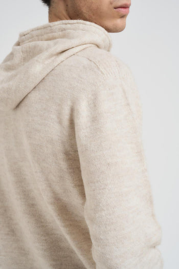 Felpa uomo in maglia beige - 5