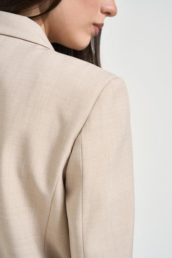 Giacca donna doppiopetto beige - 5