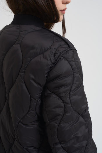 Piumino donna trapuntato nero - 5