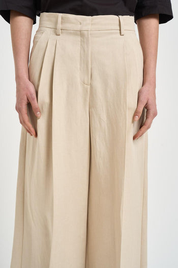 Pantalone donna ampio Veliero beige - 4