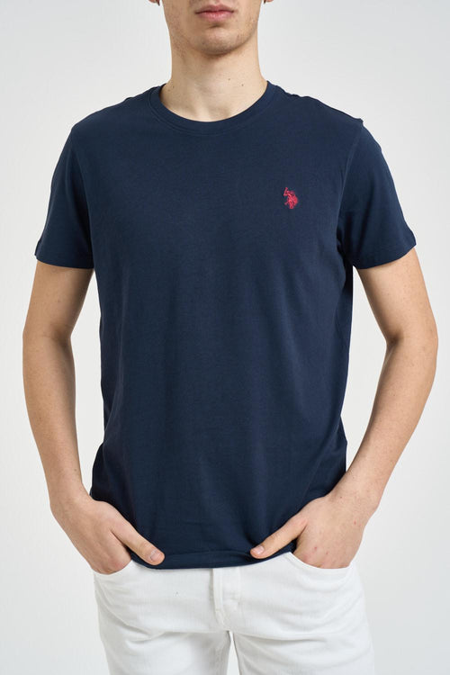 T-shirt uomo girocollo blu notte