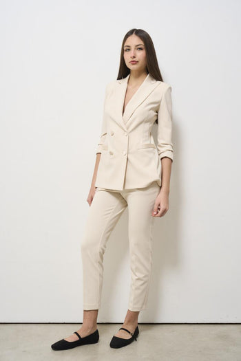 Pantalone donna skinny panna - 6