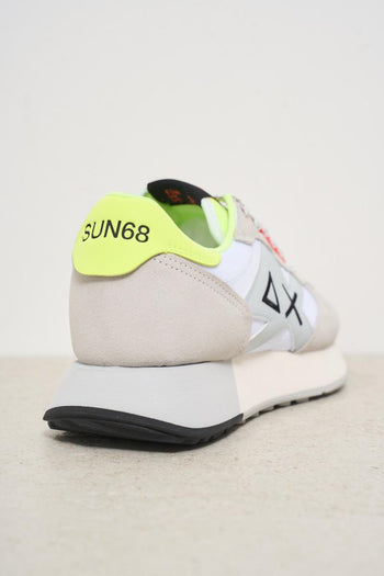 White and yellow men's sneakers - 7
