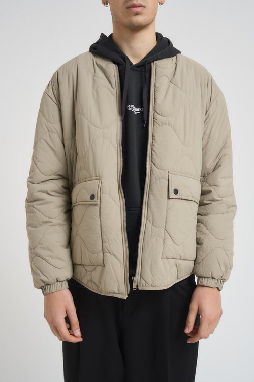 Giubbotto uomo trapuntato grigio chiaro - 2