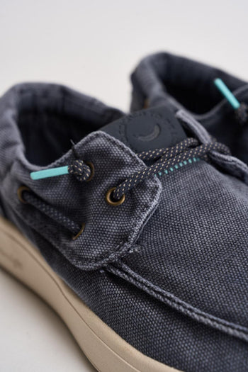Scarpe basse uomo in tessuto blu - 5