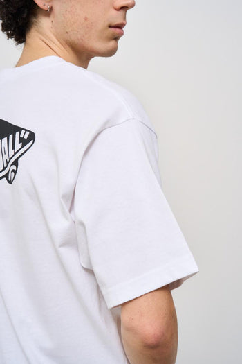 T-shirt uomo bianca con logo nero - 6