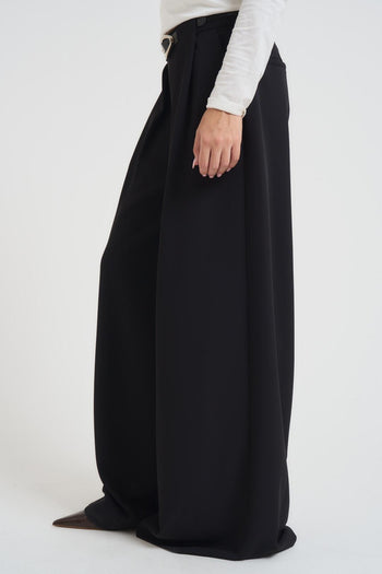 Pantalone donna a palazzo nero - 4