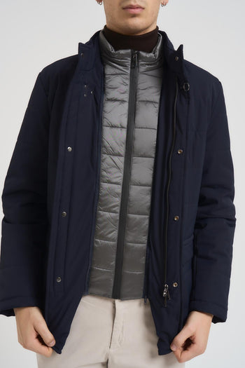 Giubbotto trench uomo blu notte - 5