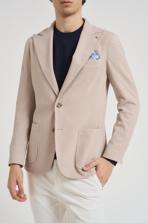 Giacca uomo monopetto beige