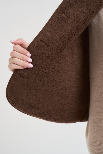 Gilet Seth donna velluto a coste marrone - 5