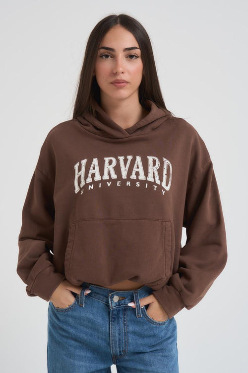 Felpa donna Harvard marrone