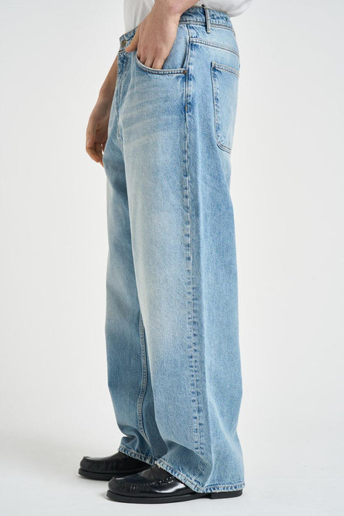 Jeans uomo wide fit in denim chiaro - 2