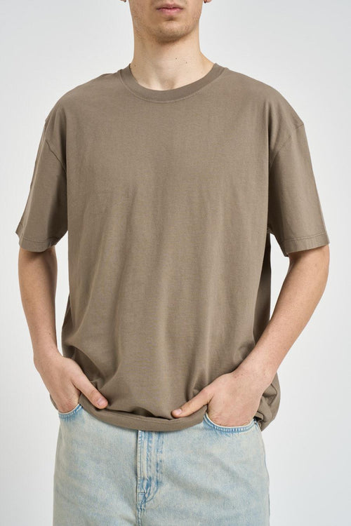 T-shirt uomo girocollo tortora