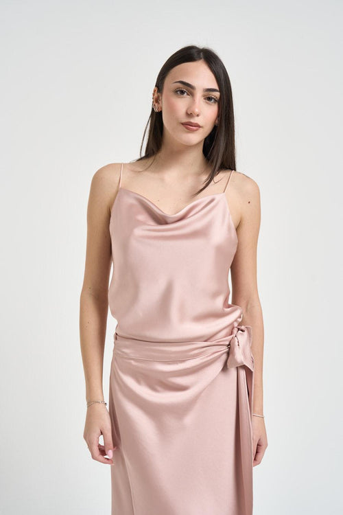 Top donna satinato rosa - 2