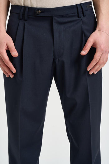 Pantalone uomo sartoriale blu navy - 4