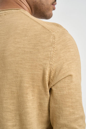 Maglia uomo girocollo cammello - 4