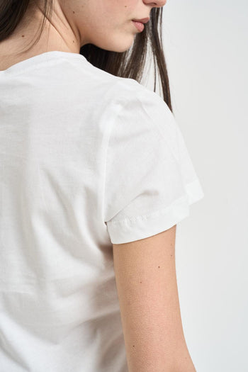 T-shirt donna girocollo bianca - 4