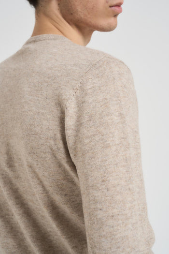 Maglia uomo girocollo beige - 4
