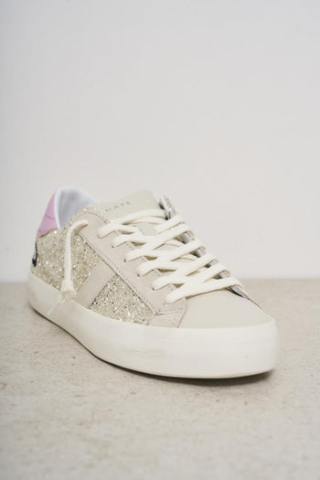 Women's gold and pink sneakers - 4