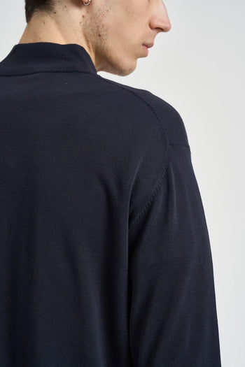 Maglia uomo fullzip blu notte - 6