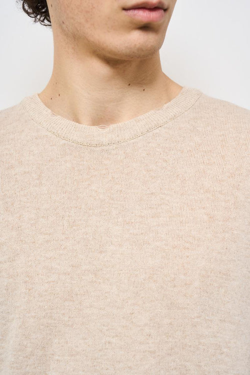 T-shirt uomo girocollo beige - 2