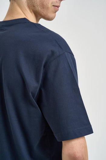 T-shirt uomo over blu - 4