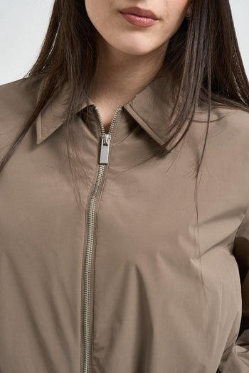 Bomber donna corto tortora - 3