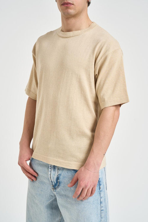 T-shirt uomo girocollo beige - 2