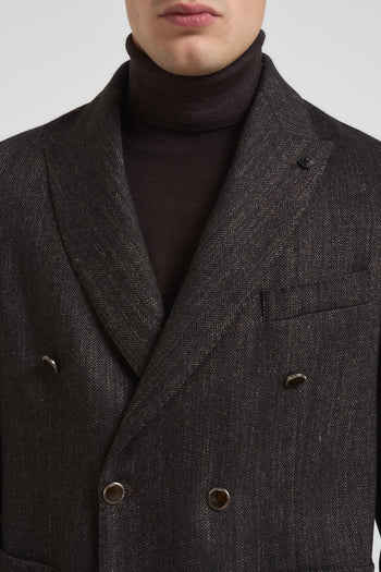 Giacca uomo doppiopetto antracite - 4