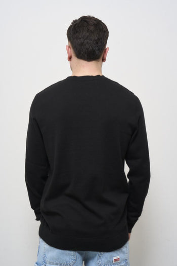 Men's black crew neck sweater - 5
