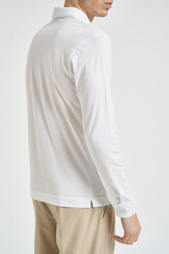 Polo uomo manica lunga bianca - 4