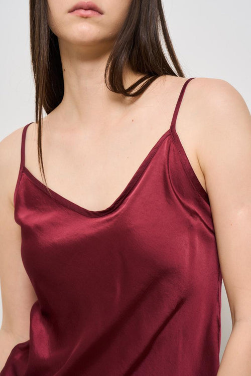 Top donna satinato rosso - 2