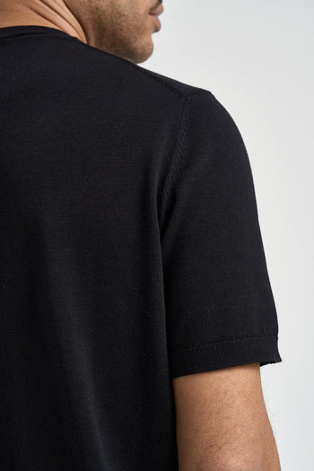 T-shirt uomo in maglia nera - 5