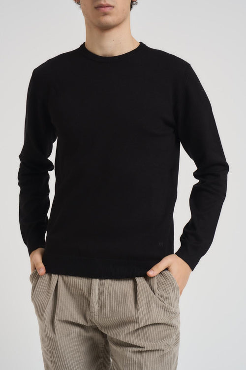 Maglia uomo basic girocollo nero