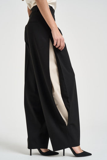 Pantalone donna a palazzo nero - 5