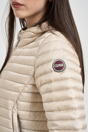 Piumino donna manica 3/4 beige - 3
