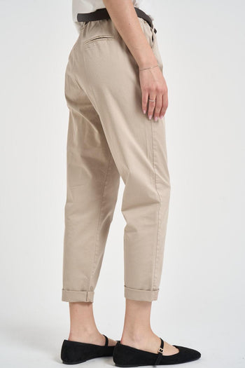 Pantalone donna regular beige - 4