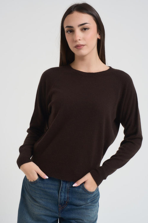 Maglia donna girocollo moro