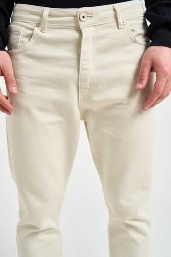 Jeans uomo regular in denim panna - 4