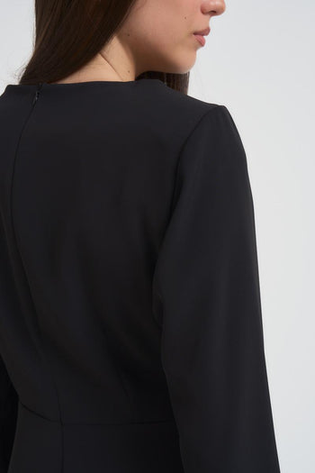 Abito donna corto nero - 7