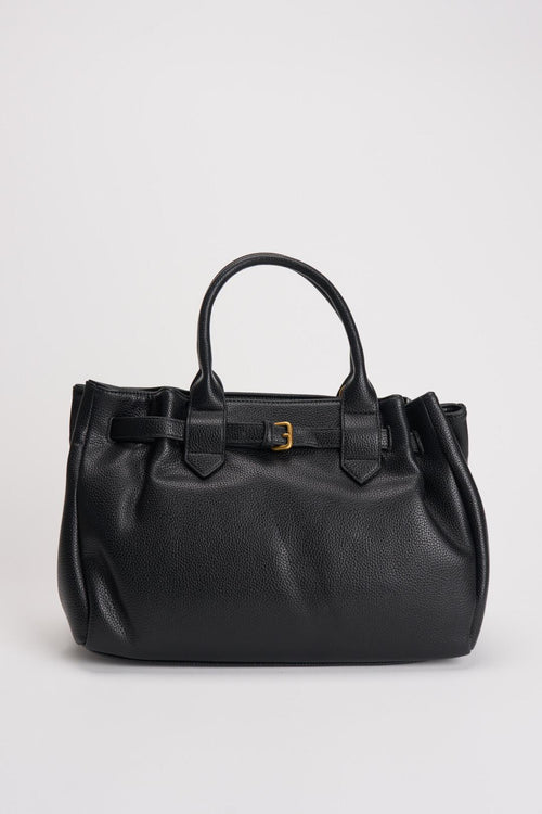 Borsa donna in ecopelle martellata nera