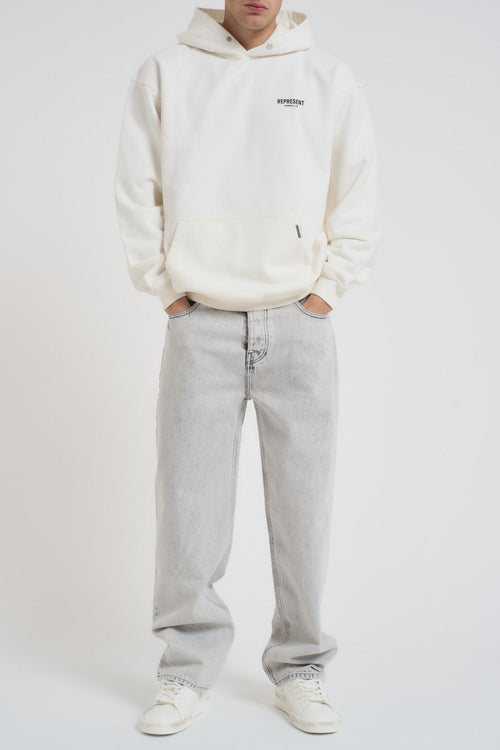 Felpa uomo con cappuccio bianca