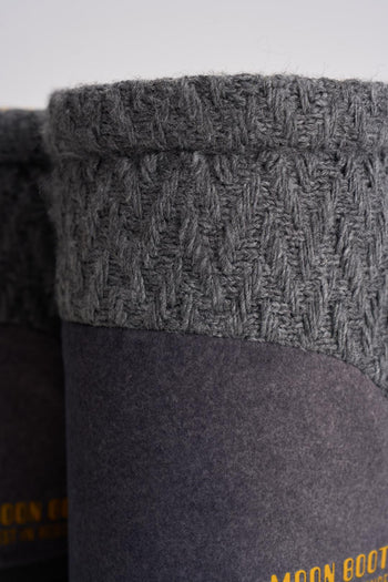 Stivale donna da neve in maglia grigio - 8