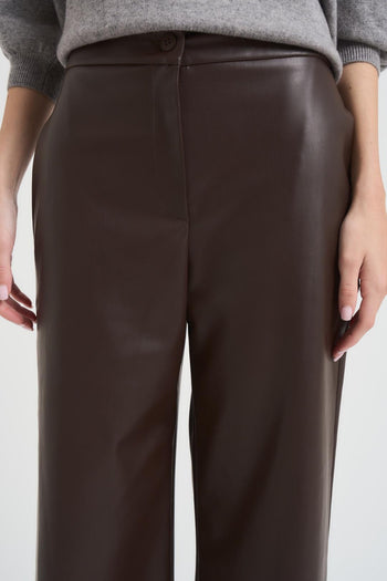 Pantalone ecopelle donna moro - 4