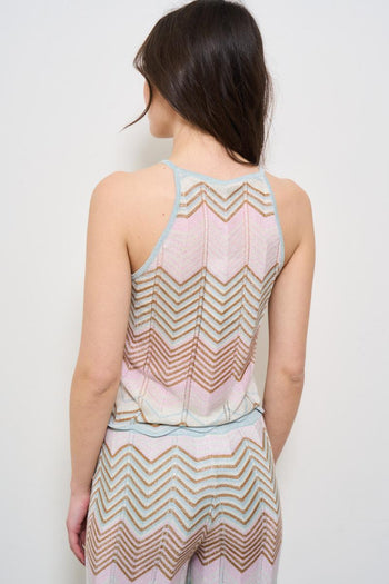 Top donna in maglia multicolor - 4