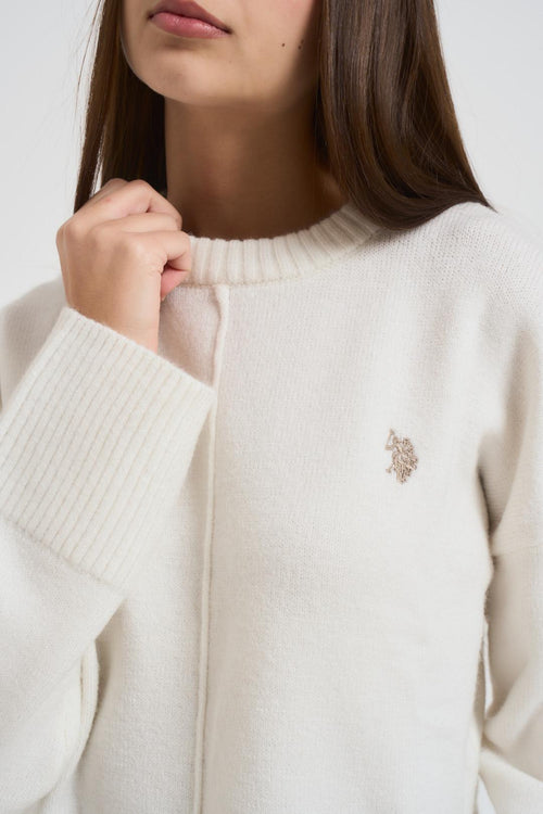 Maglia donna girocollo panna - 2