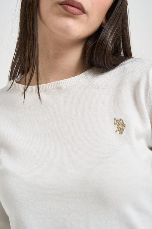 Maglia donna girocollo bianca - 2