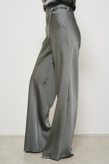 Pantalone donna a palazzo grigio - 3