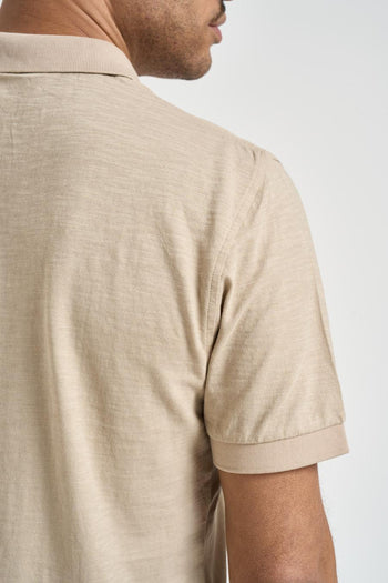 Polo uomo manica corta beige - 4