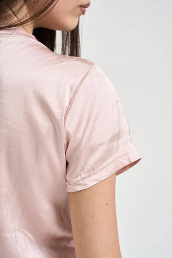 T-shirt donna girocollo cipria - 4